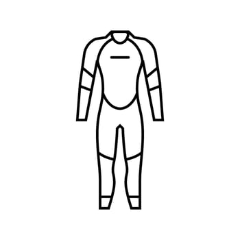 wet suit water trip tourism line icon figure vector