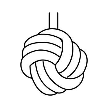 monkeys fist nautical knot line icon design vector