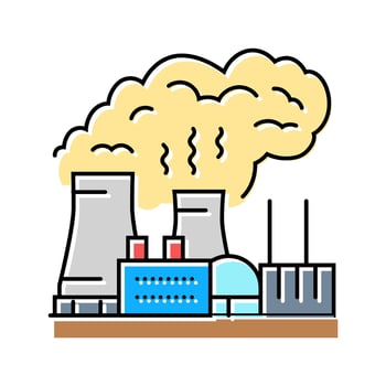 thermal plumes pollution color icon product vector