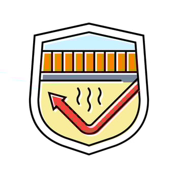 thermal insulated color icon sign vector