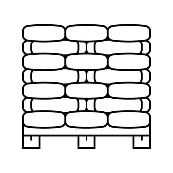 bags pallet cement production line icon fragment vector