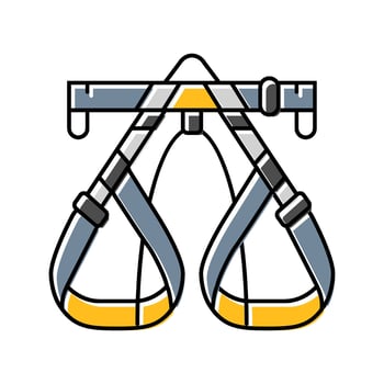 harness rock climbing color icon entity vector