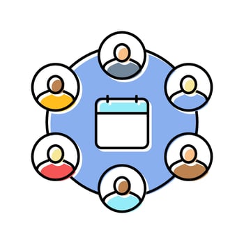 exclusive industry networking event color icon item vector
