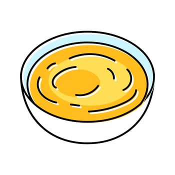 honey mustard condiment color icon design vector