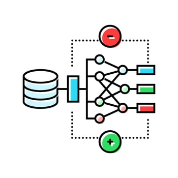 reinforcement learning machine color icon entity vector