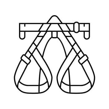 harness rock climbing line icon constituent vector