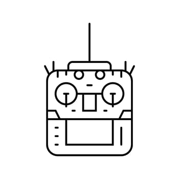 remote control aerial vehicle line icon product vector