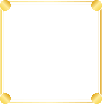gold square frame line png