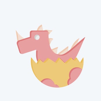 Icon Dino Egg. related to Prehistoric symbol. flat style. design editable vector