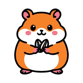 A chubby hamster standing upright vector