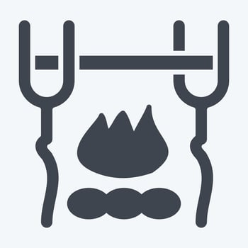 Icon Cooking. related to Prehistoric symbol. glyph style. design editable vector