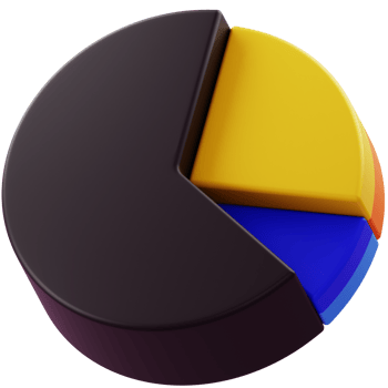 3D Render pie chart png