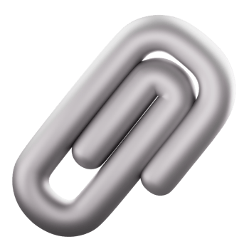 3D Render Icon paperclip png