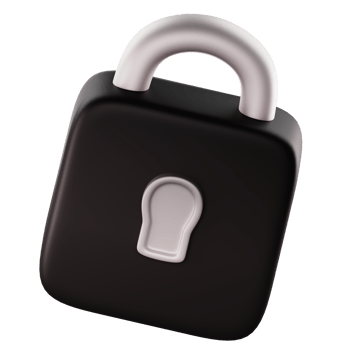 3D Render Icon Security Lock png