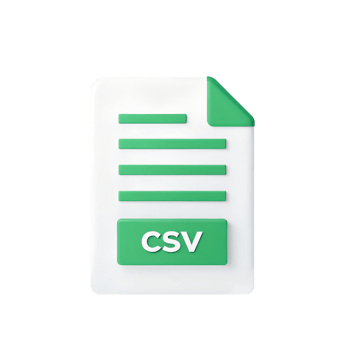 Csv file icon isolated on transparent background png