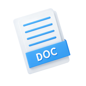Doc file icon isolated on transparent background png