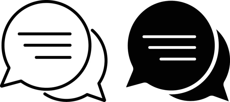 Chat message glyph icon, Message icon design, Message, chat, dialogue icons. illustration eps 10. vector