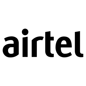 Airtel Black Logo Wordmark SIM Company Icon Transparent Background png