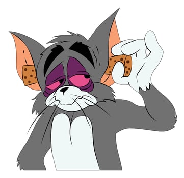 sleepy tom cartoon vector