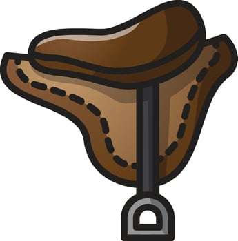 saddle horse simple icon with modern style vector
