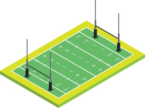 Rugby Ground Icon vector