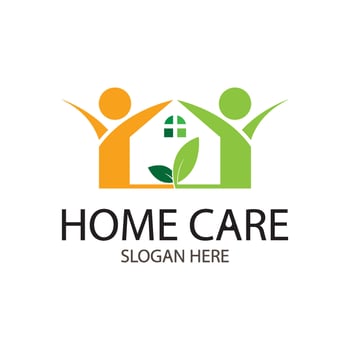 home care logo design vector