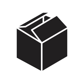 box icon outline flat isolated design vector
