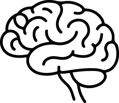 Diagram Representing Cognitive and Neurological Functions of the Brain vector