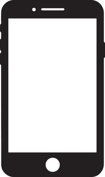 Sleek Black Smartphone Mockup Blank Screen for App Presentation, Modern Minimalist Design, Clean Interface, Simple Background vector