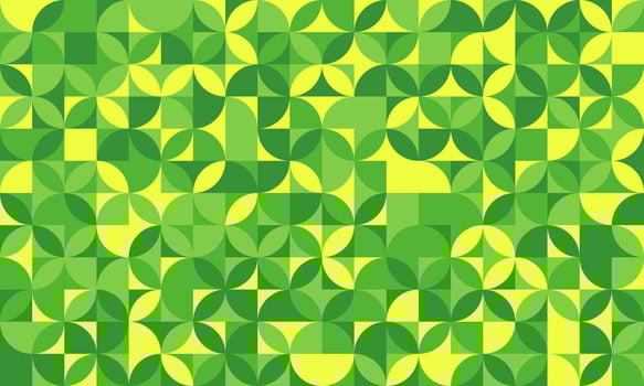 Vibrant green and yellow geometric pattern. Modern, seamless design ideal for backgrounds, textiles, or website design. Represents growth, nature, and renewal. vector