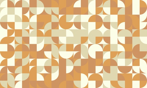 Abstract geometric pattern featuring a captivating blend of earthy tones and semicircles. vector