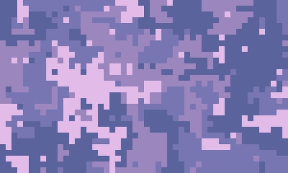 Abstract pixelated camouflage pattern in soft purple and lilac hues. Ideal for fashion, textiles, or digital design projects seeking a unique, modern, and subtly textured background. vector