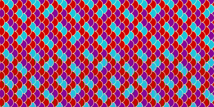 Vibrant, repeating geometric pattern in red, purple, and turquoise. Perfect for backgrounds, textiles, or website design. This dynamic, visually captivating image evokes energy and modern style. vector