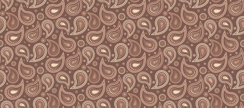 Silk tradition as decorating paisley. Festival swirl of designer modern. Template classical, contemporary horizontal. vector