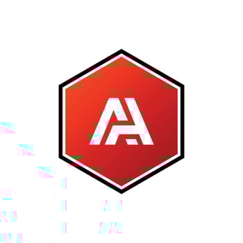 A A Initial Letter Hexagon Shape Logo Template vector