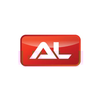A L Initial Letter Rectangle Shape Logo Template vector