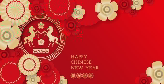 Chinese New Year 2026 festive design vector