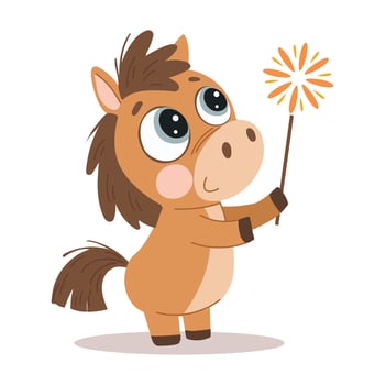 Symbol of the year. illustration in a childlike style on a white background vector