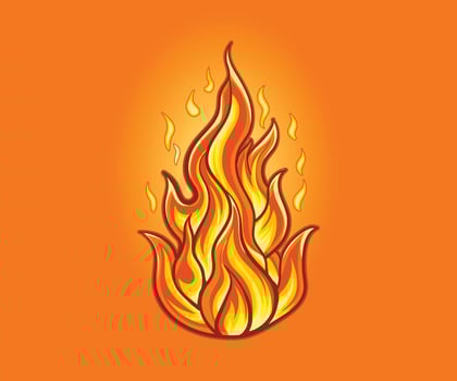 Burst fire illustration clip art design vector