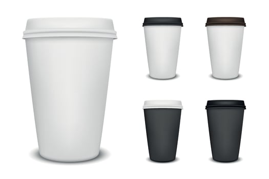Different styles of coffee cups vector