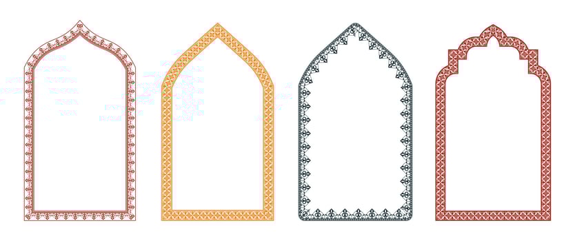 Geometric frame border collection modern text box plant artwork vector