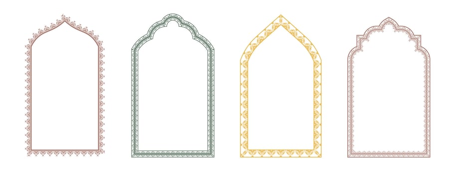 Plant inspired frame border set stylish text box decorative design vector