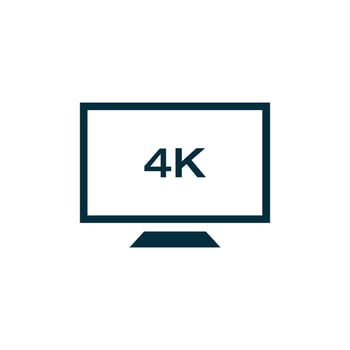 Television 4K Screen Icon Template Illustration Design vector
