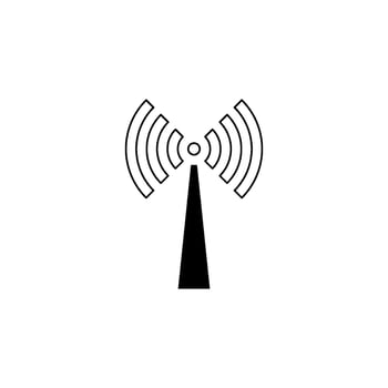 Line Art Sign Phone Signal Wi-fi Indicator Icon Illustration vector