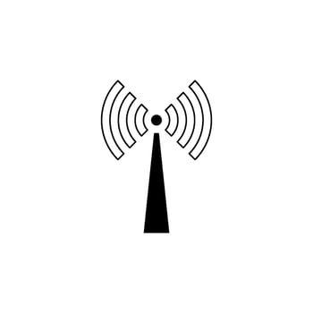 Line Art Phone Signal Wi-fi Indicator Icon Illustration vector