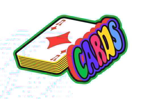 Illustration of colorful playing cards vector