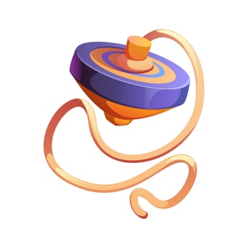 Colorful spinning top toy vector