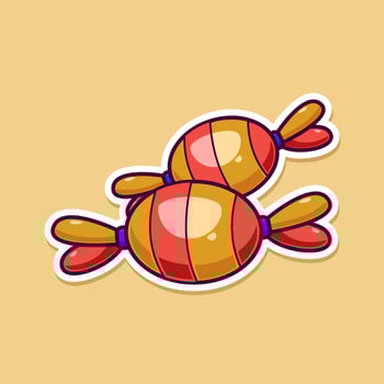 Colorful cartoon candy illustration vector