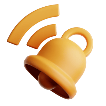 Notification Ring 3D Illustration png
