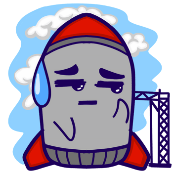 Sticker Kawaii Cute Disappointed Rocket Expressions png